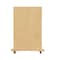 Flash Furniture Bright Beginnings Commercial Space Saving Wooden Mobile STEAM Wall Accessory Board Storage Cart, Locking Caster Wheels, Kid Friendly Design, Natural MK-ME06639-GG - alternate 5
